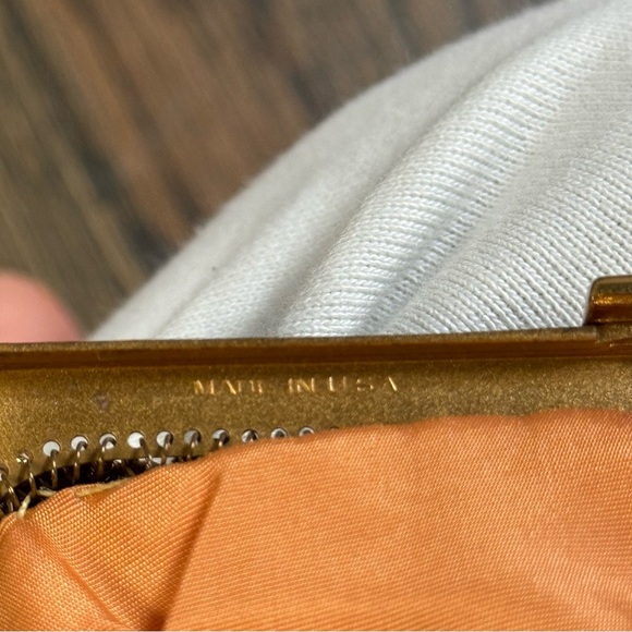 Vintage Whiting & Davis Gold Mesh Rhinestone Evening Bag - Picture 4 of 9